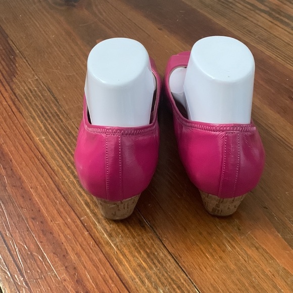 Cole Haan Fuchsia Open-Toe Wedges - Picture 4 of 11